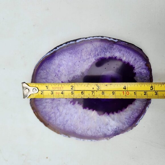 Agate Slice Geode Stones Home Decoration Decor Healing Crystals Gemstones Purple - Picture 3 of 11